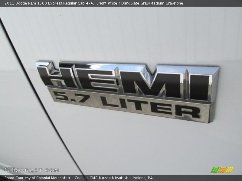 Bright White / Dark Slate Gray/Medium Graystone 2011 Dodge Ram 1500 Express Regular Cab 4x4