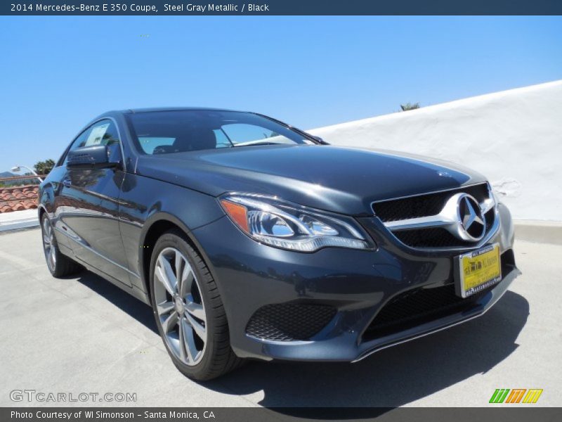 Steel Gray Metallic / Black 2014 Mercedes-Benz E 350 Coupe