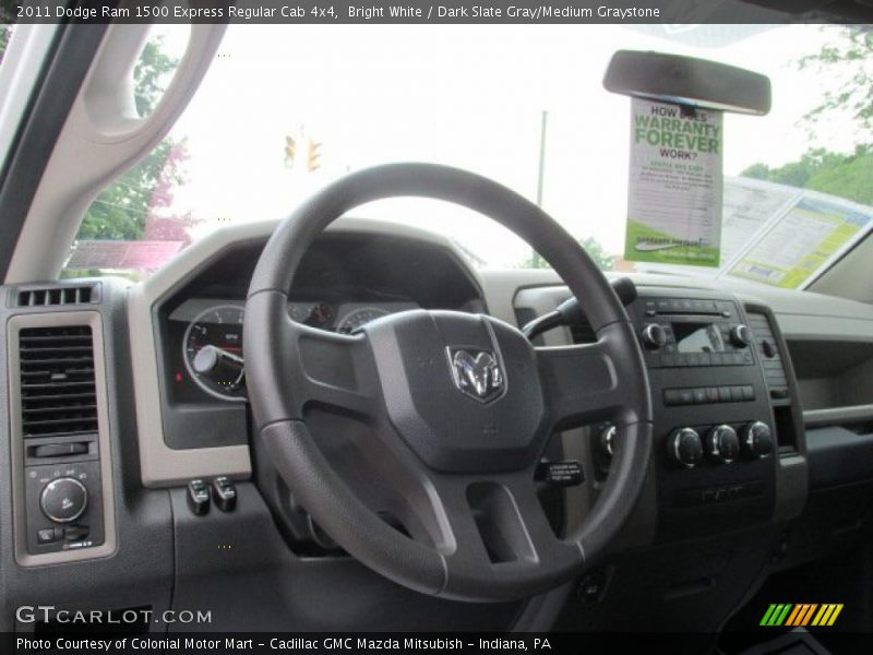 Bright White / Dark Slate Gray/Medium Graystone 2011 Dodge Ram 1500 Express Regular Cab 4x4