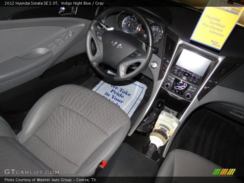 Indigo Night Blue / Gray 2012 Hyundai Sonata SE 2.0T