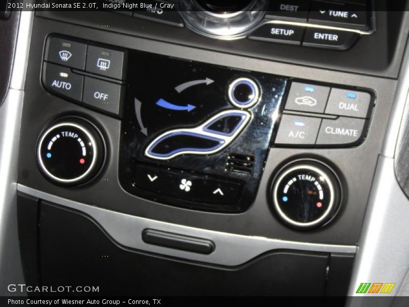 Indigo Night Blue / Gray 2012 Hyundai Sonata SE 2.0T