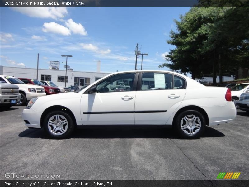 White / Gray 2005 Chevrolet Malibu Sedan