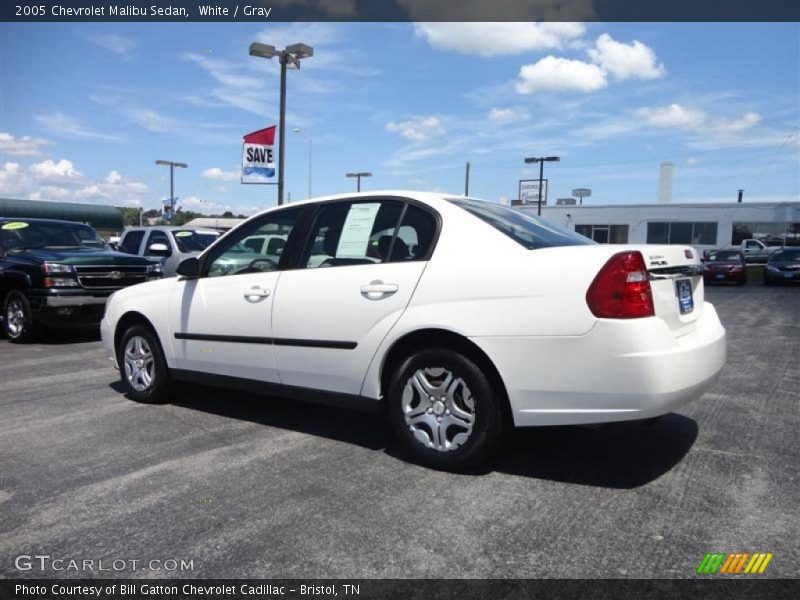White / Gray 2005 Chevrolet Malibu Sedan