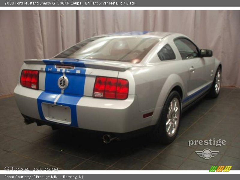 Brilliant Silver Metallic / Black 2008 Ford Mustang Shelby GT500KR Coupe