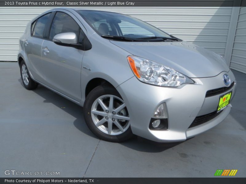 Classic Silver Metallic / Light Blue Gray 2013 Toyota Prius c Hybrid Four