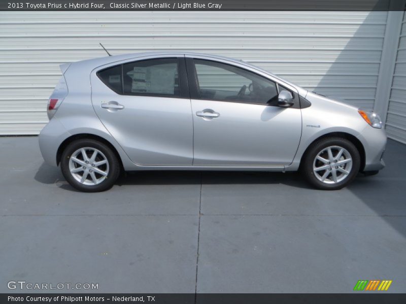 Classic Silver Metallic / Light Blue Gray 2013 Toyota Prius c Hybrid Four