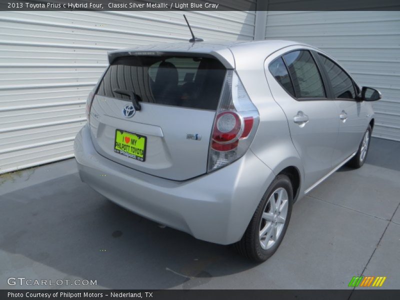 Classic Silver Metallic / Light Blue Gray 2013 Toyota Prius c Hybrid Four