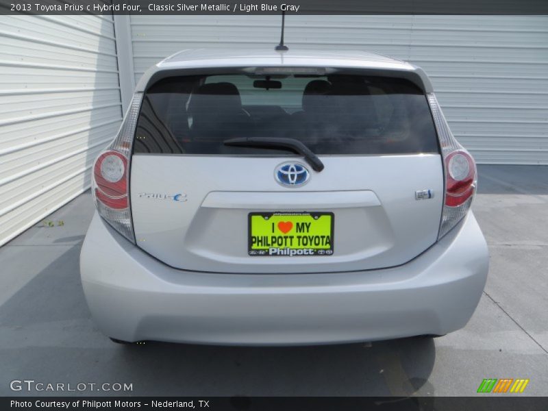 Classic Silver Metallic / Light Blue Gray 2013 Toyota Prius c Hybrid Four