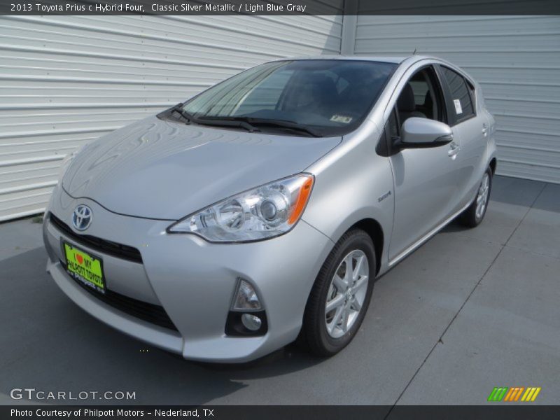 Classic Silver Metallic / Light Blue Gray 2013 Toyota Prius c Hybrid Four
