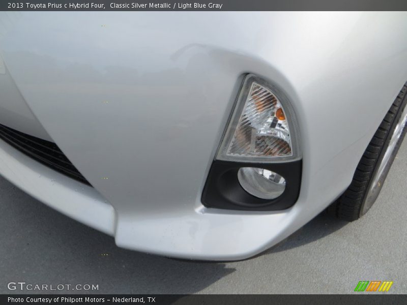 Classic Silver Metallic / Light Blue Gray 2013 Toyota Prius c Hybrid Four