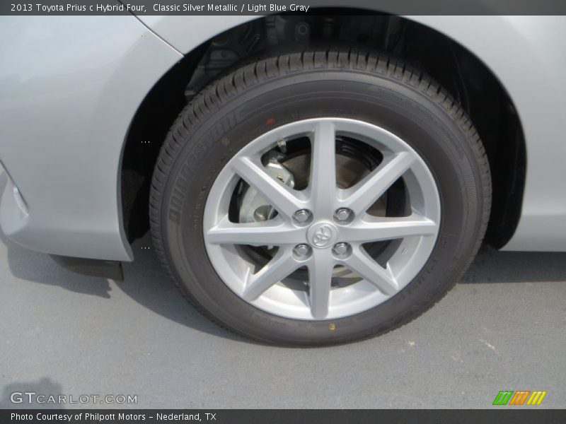 Classic Silver Metallic / Light Blue Gray 2013 Toyota Prius c Hybrid Four