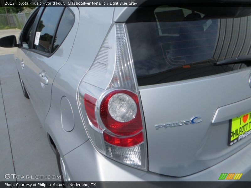 Classic Silver Metallic / Light Blue Gray 2013 Toyota Prius c Hybrid Four
