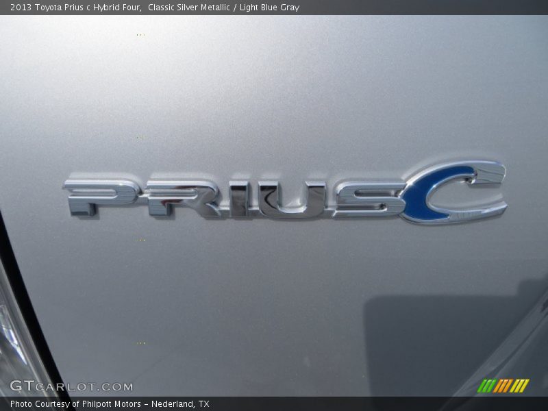 Classic Silver Metallic / Light Blue Gray 2013 Toyota Prius c Hybrid Four