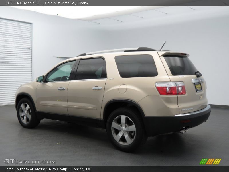 Gold Mist Metallic / Ebony 2012 GMC Acadia SLT