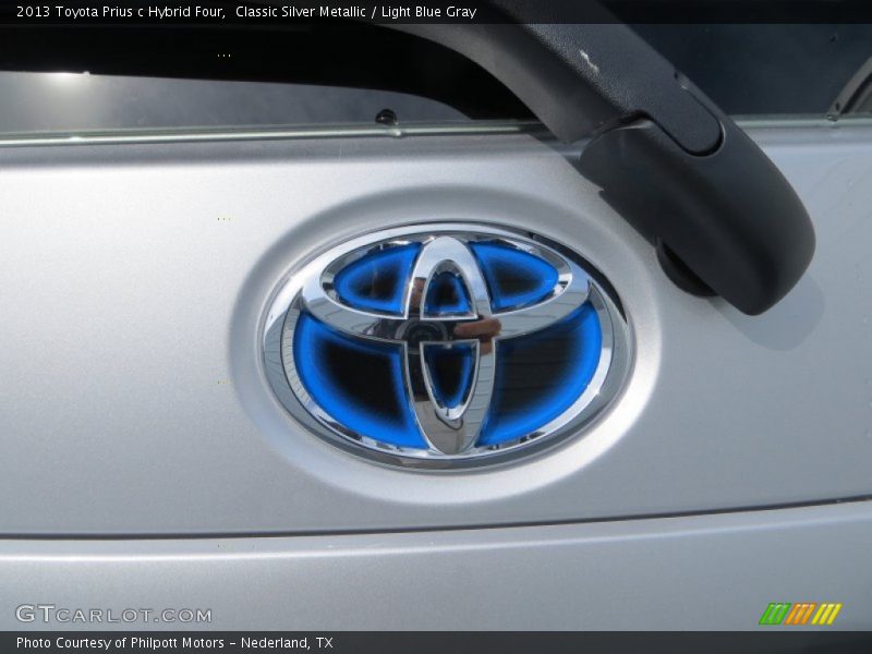 Classic Silver Metallic / Light Blue Gray 2013 Toyota Prius c Hybrid Four