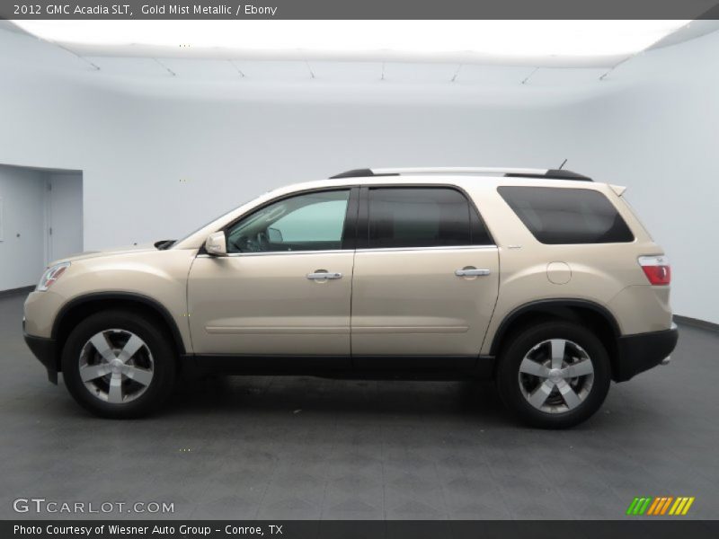 Gold Mist Metallic / Ebony 2012 GMC Acadia SLT