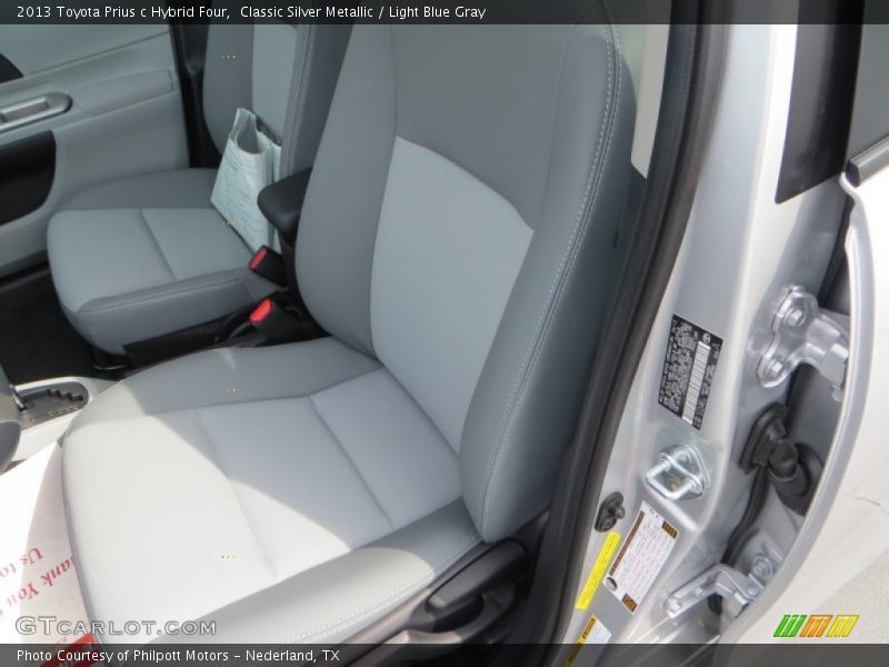 Classic Silver Metallic / Light Blue Gray 2013 Toyota Prius c Hybrid Four