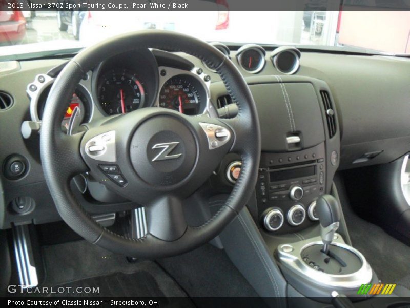 Pearl White / Black 2013 Nissan 370Z Sport Touring Coupe