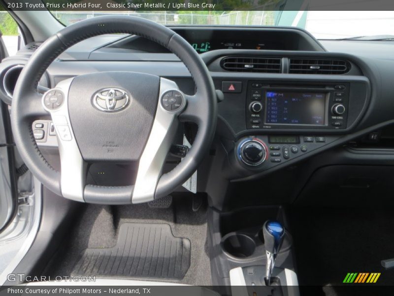 Classic Silver Metallic / Light Blue Gray 2013 Toyota Prius c Hybrid Four
