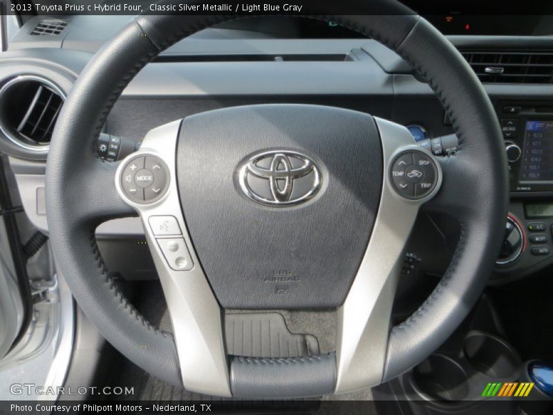 Classic Silver Metallic / Light Blue Gray 2013 Toyota Prius c Hybrid Four