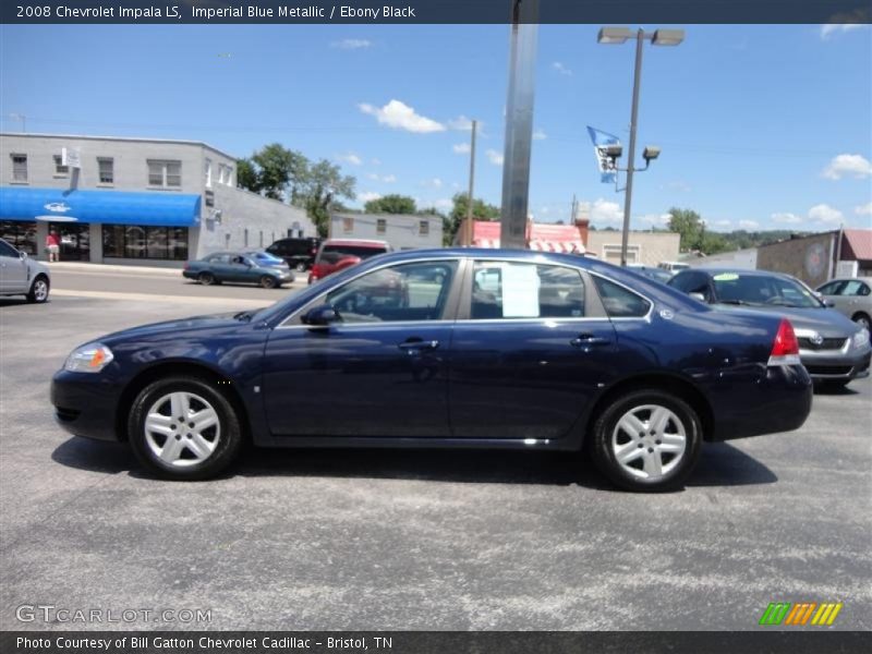 Imperial Blue Metallic / Ebony Black 2008 Chevrolet Impala LS
