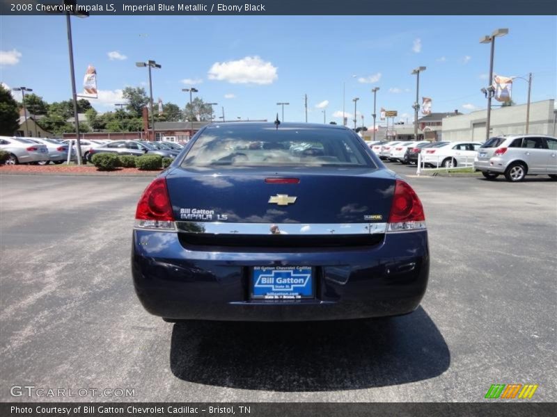 Imperial Blue Metallic / Ebony Black 2008 Chevrolet Impala LS