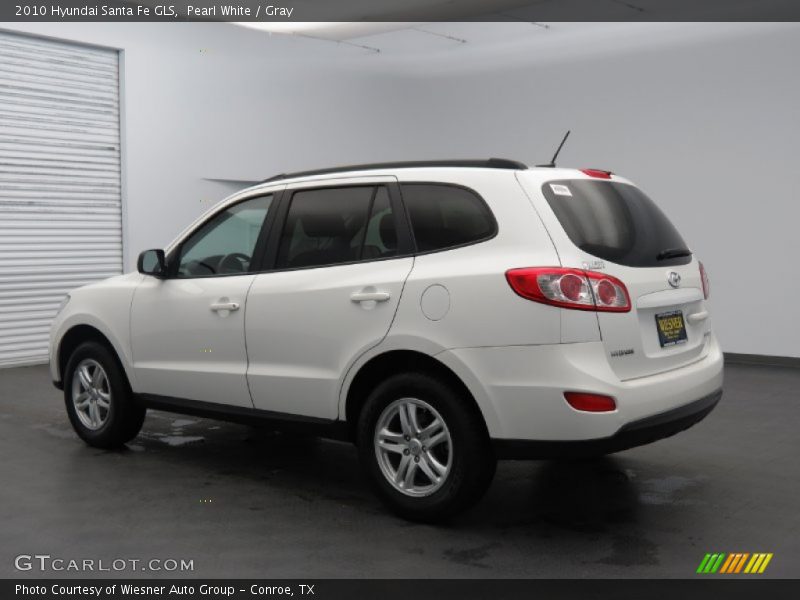 Pearl White / Gray 2010 Hyundai Santa Fe GLS