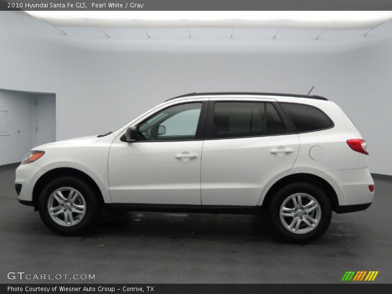 Pearl White / Gray 2010 Hyundai Santa Fe GLS