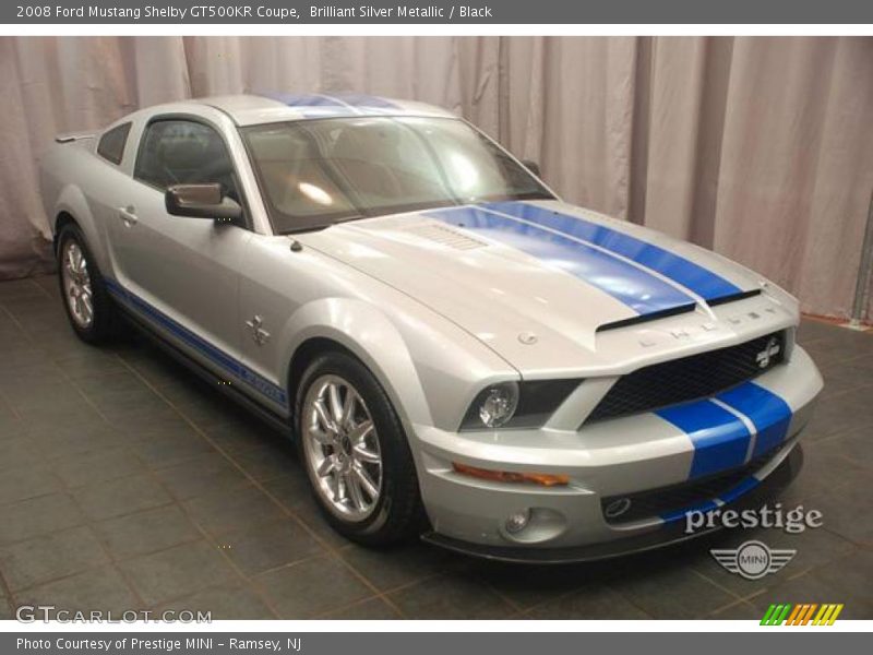 Brilliant Silver Metallic / Black 2008 Ford Mustang Shelby GT500KR Coupe