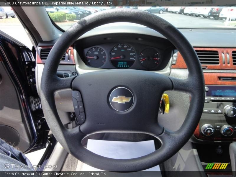 Imperial Blue Metallic / Ebony Black 2008 Chevrolet Impala LS