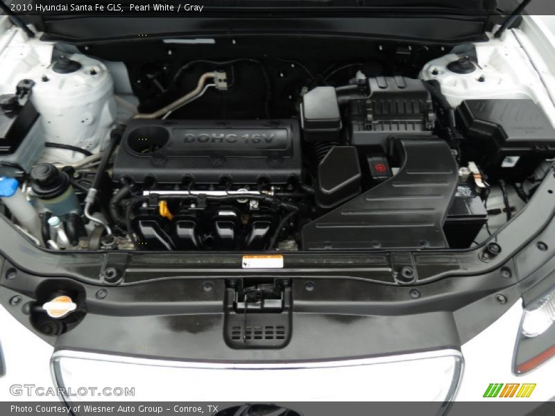 Pearl White / Gray 2010 Hyundai Santa Fe GLS