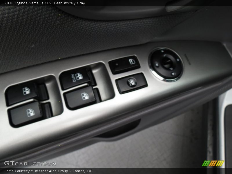 Pearl White / Gray 2010 Hyundai Santa Fe GLS