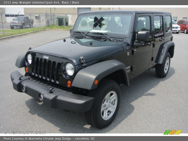 Black / Black 2013 Jeep Wrangler Unlimited Sport 4x4