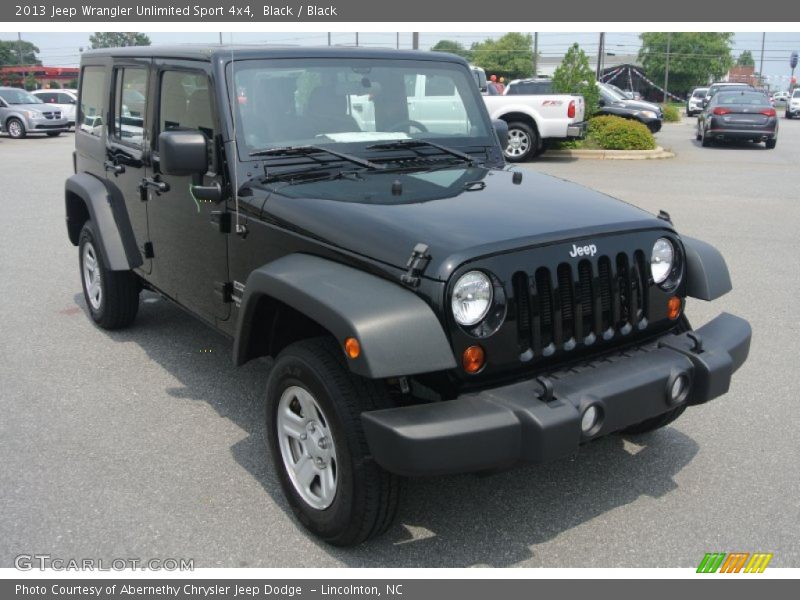 Black / Black 2013 Jeep Wrangler Unlimited Sport 4x4
