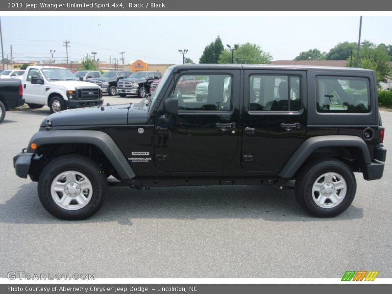 Black / Black 2013 Jeep Wrangler Unlimited Sport 4x4