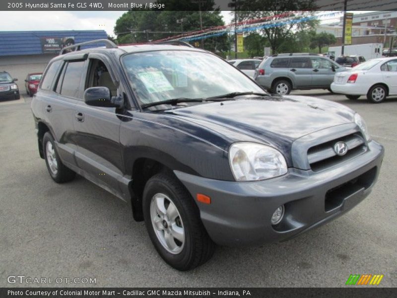 Moonlit Blue / Beige 2005 Hyundai Santa Fe GLS 4WD