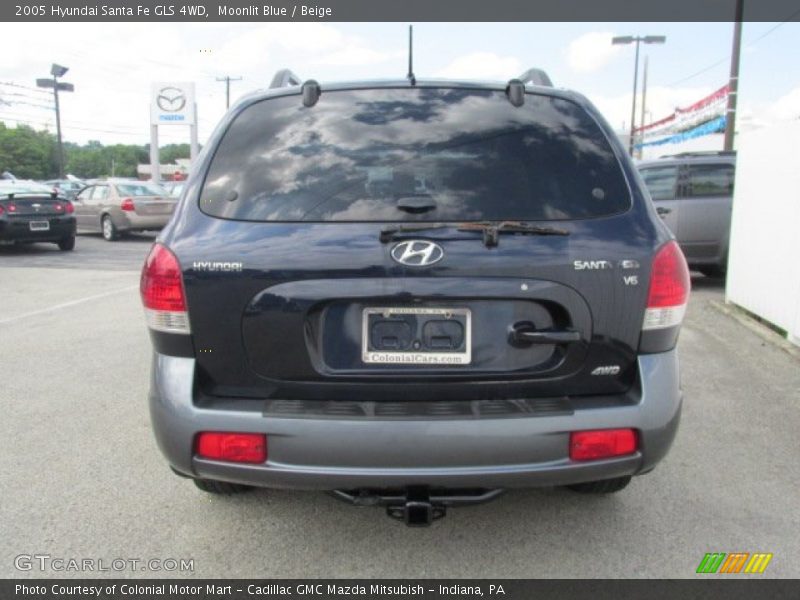 Moonlit Blue / Beige 2005 Hyundai Santa Fe GLS 4WD