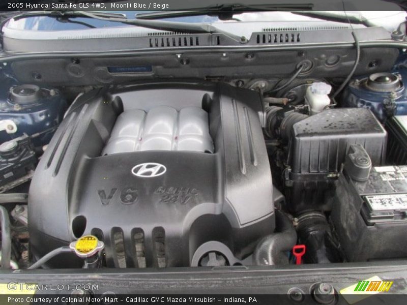 Moonlit Blue / Beige 2005 Hyundai Santa Fe GLS 4WD
