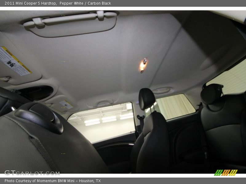 Pepper White / Carbon Black 2011 Mini Cooper S Hardtop