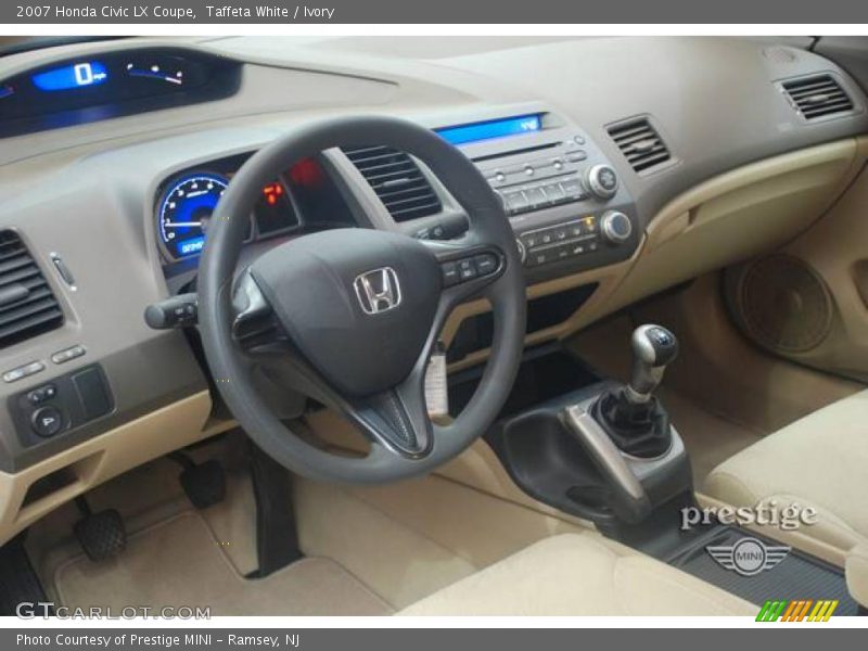 Taffeta White / Ivory 2007 Honda Civic LX Coupe