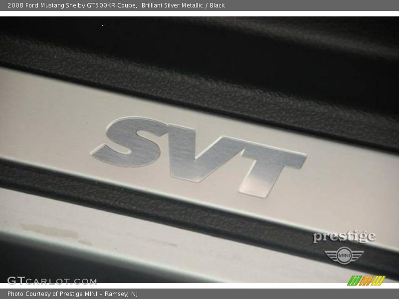 Brilliant Silver Metallic / Black 2008 Ford Mustang Shelby GT500KR Coupe