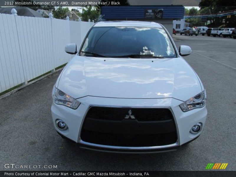 Diamond White Pearl / Black 2012 Mitsubishi Outlander GT S AWD