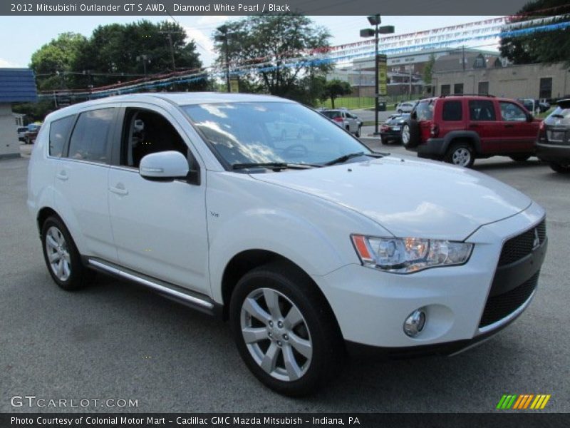 Diamond White Pearl / Black 2012 Mitsubishi Outlander GT S AWD