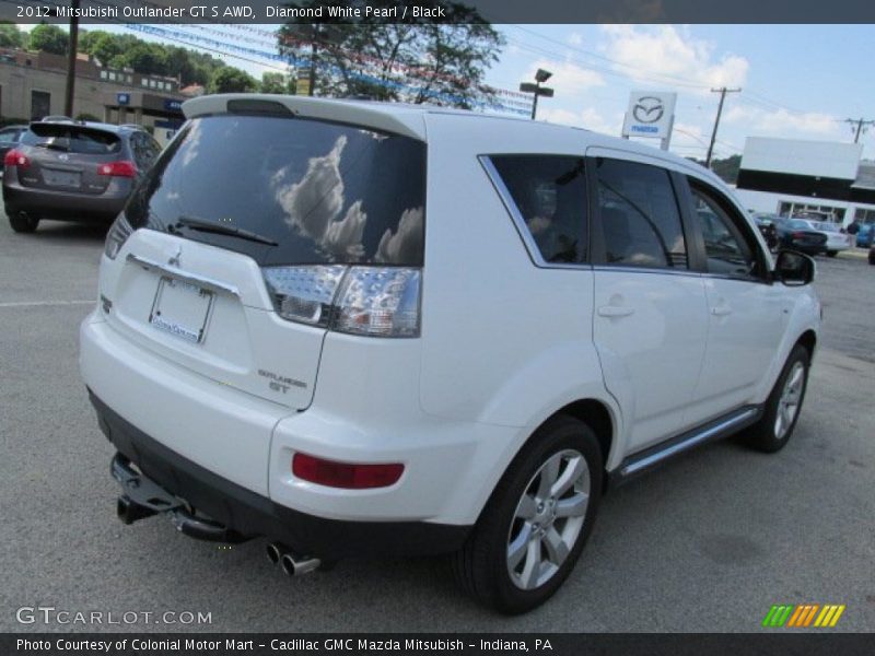 Diamond White Pearl / Black 2012 Mitsubishi Outlander GT S AWD