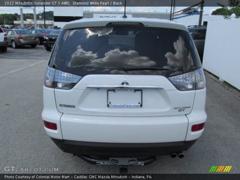 Diamond White Pearl / Black 2012 Mitsubishi Outlander GT S AWD