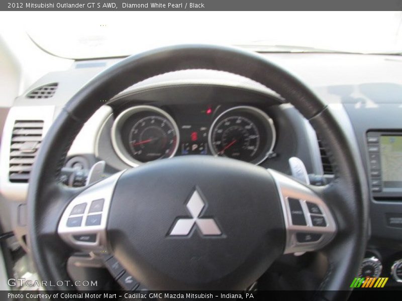 Diamond White Pearl / Black 2012 Mitsubishi Outlander GT S AWD