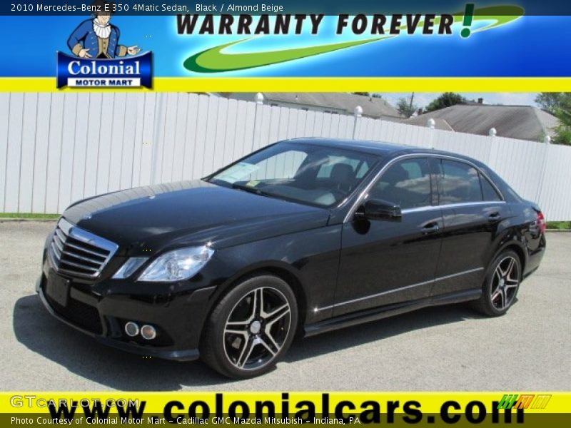 Black / Almond Beige 2010 Mercedes-Benz E 350 4Matic Sedan