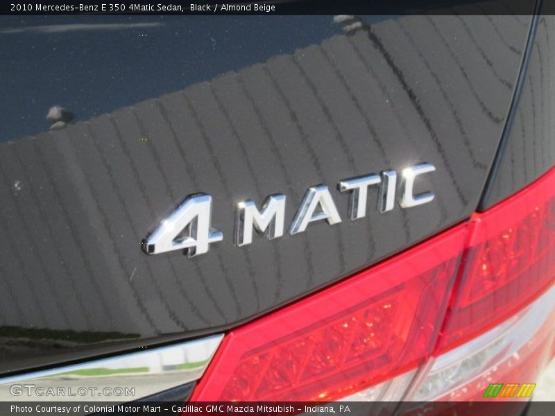 Black / Almond Beige 2010 Mercedes-Benz E 350 4Matic Sedan