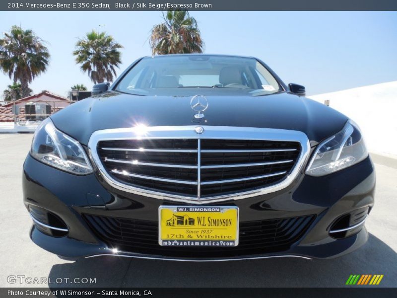 Black / Silk Beige/Espresso Brown 2014 Mercedes-Benz E 350 Sedan