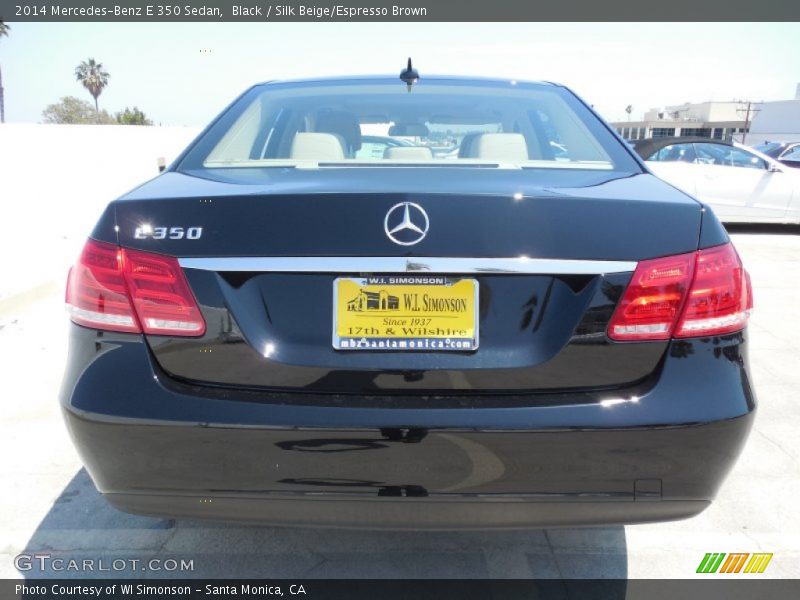 Black / Silk Beige/Espresso Brown 2014 Mercedes-Benz E 350 Sedan